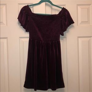 Velvet Off-The-Shoulder Dress